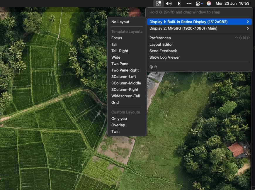 Instant Select Layout